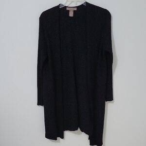 Alexandra + Oak Black Open Front Cardigan, Size XXL